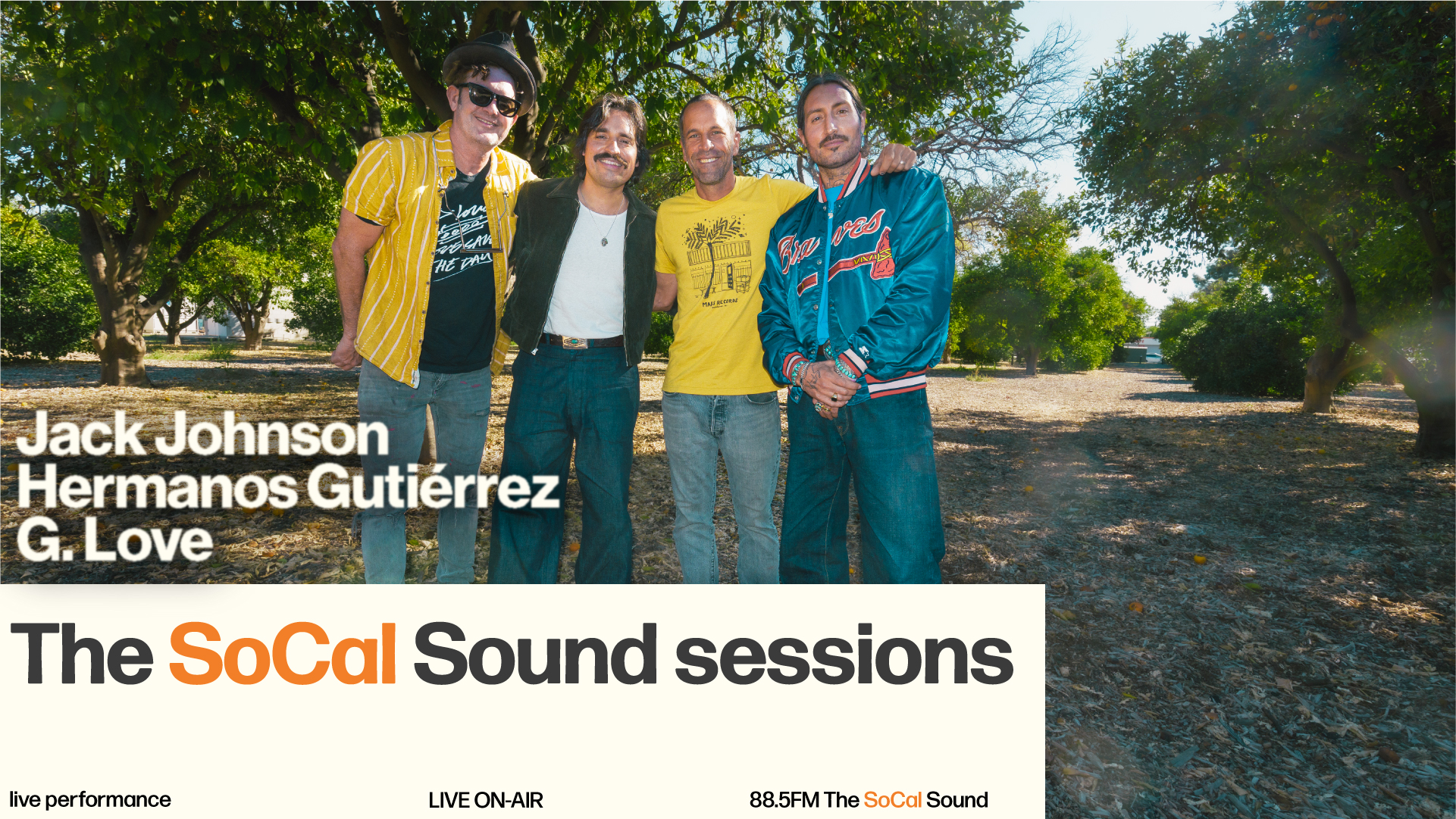 Jack Johnson, Hermanos Gutiérrez & G. Love: A Rare LIVE On-Air Performance on The SoCal Sound