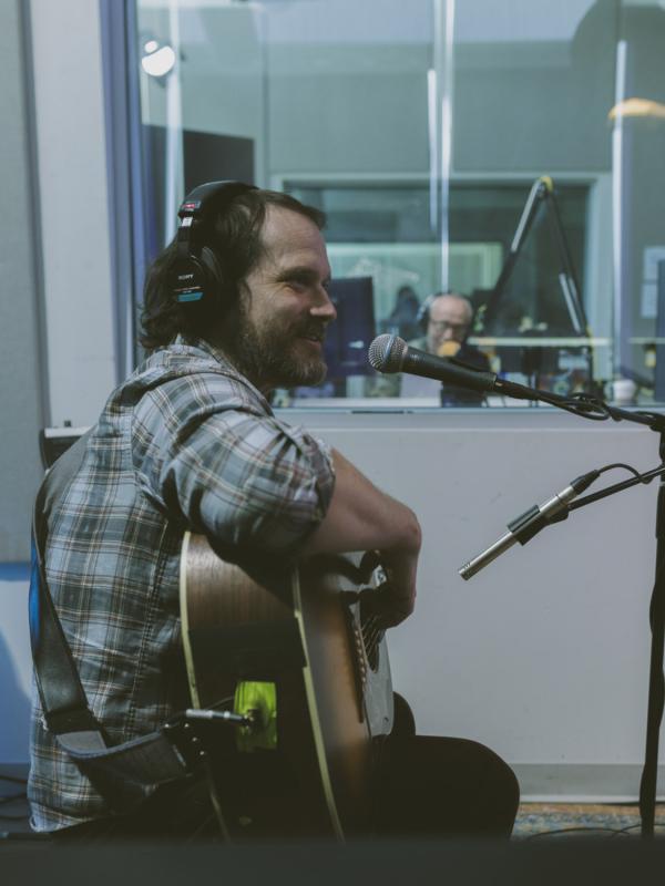 profile shot of Brian Aubert from Silversun Pickups